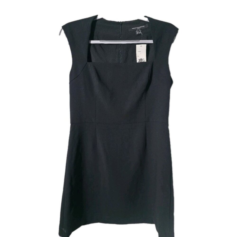 French Connection Women’s Black Sleeveless Sheath Dress Size 14 Work. HL359